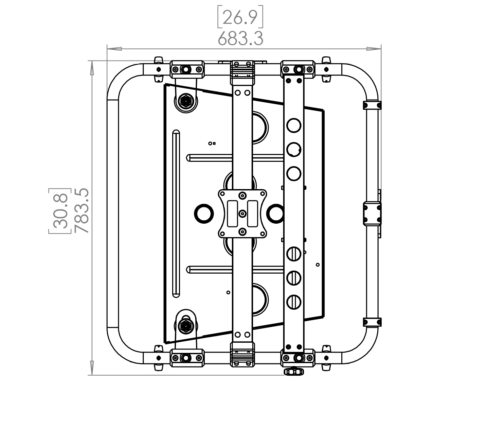 Rigtec Air Frame X-25 Bottom Dimensions